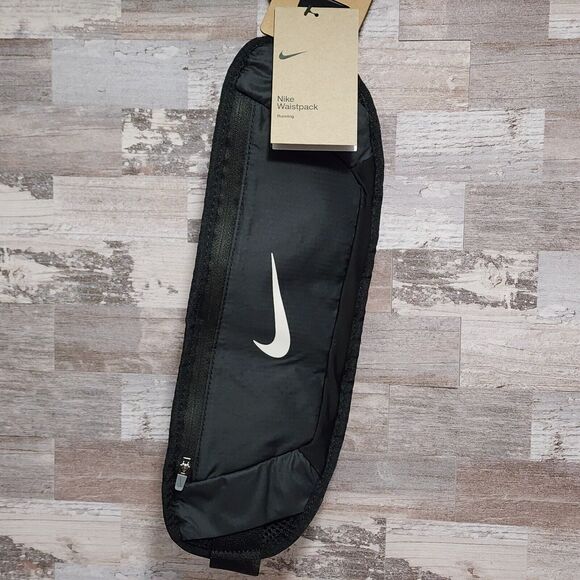 Nike Challenger Waist Fanny Pack Large 1 Liter Running Outdoor Mesh Back Black - Picture 4 of 10